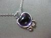 ESTATE 2.64CT DIAMOND & AMETHYST 18K WHITE GOLD HEART SHAPE LOVE HANGING PENDANT