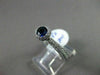 ESTATE .97CT DIAMOND & AAA SAPPHIRE 18KT WHITE GOLD 3D SOLITAIRE ENGAGEMENT RING