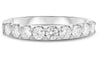 ESTATE .71CT DIAMOND 14KT WHITE GOLD 3D SEMI ETERNITY WEDDING ANNIVERSARY RING