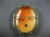 ANTIQUE LARGE .07CT DIAMOND CLASSIC LADY FLOWER CAMEO PIN PENDANT #21437