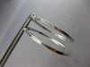 ESTATE LARGE 14KT WHITE GOLD 3D CLASSIC ROUND HOOP HANGING EARRINGS #27897