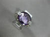 ESTATE 4.60CT DIAMOND & AAA AMETHYST 14KT WHITE GOLD 3D OPEN FILIGREE FUN RING
