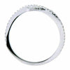 ESTATE .18CT DIAMOND 18KT WHITE GOLD 3D CRISS CROSS SWIRL SEMI ETERNITY FUN RING