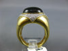 LARGE 1.58CT DIAMOND & AAA CABOCHON SMOKY TOPAZ 18KT YELLOW GOLD FLOWER FUN RING