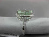 ESTATE LARGE 9.70CTW DIAMOND & AAA GREEN AMETHYST 14KT WHITE GOLD OVAL HALO RING