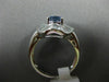 ESTATE WIDE 2.82CT DIAMOND & KASHMIR SAPPHIRE 18KT WHITE GOLD 3D ENGAGEMENT RING