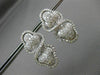 ESTATE LARGE 2.50CT DIAMOND 14K WHITE GOLD DOUBLE HEARTED INFINITY HALO EARRINGS