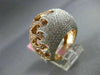 ESTATE EXTRA LARGE 2.53CT DIAMOND 18KT WHITE & ROSE GOLD OPEN FILIGREE DOME RING