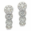 ESTATE 1.08CT DIAMOND 18KT WHITE GOLD 3D MULTI FLOWER JOURNEY HANGING EARRINGS