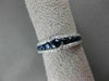 ESTATE 1.16CT DIAMOND & AAA SAPPHIRE 18K WHITE GOLD GRADUATING ANNIVERSARY RING