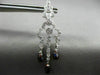ESTATE 1.40CT DIAMOND & GARNET 14KT WHITE GOLD HANGING FILIGREE EARRINGS #20049