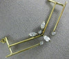 ANTIQUE .40CT DIAMOND 18K WHITE & YELLOW GOLD 3D V SHAPE FLOATING NECKLACE #3635