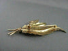 ESTATE LARGE HANDCRAFTED 18KT YELLOW GOLD 3 LEAF FILIGREE PIN BROOCH  #975