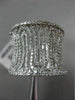 ESTATE WIDE 1.36CT DIAMOND 14KT WHITE GOLD MULTI WAVE CONCAVE FILIGREE FUN RING
