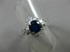 ESTATE WIDE 2.05CT DIAMOND & AAA SAPPHIRE 14KT WHITE GOLD ENGAGEMENT RING #16343