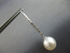 ESTATE LARGE. 35CT DIAMOND & AAA SOUTH SEA PEARL 18K WHITE GOLD ETOILE HANGING EARRINGS