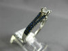 ESTATE .73CT DIAMOND & AAA SAPPHIRE 14KT WHITE GOLD 3D FILIGREE ENGAGEMENT RING
