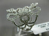 ESTATE EXTRA LARGE 1.53CT DIAMOND 18KT WHITE GOLD 3D OPEN CROWN TEAR DROP RING