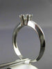 ESTATE WIDE .50CT ROUND DIAMOND 18K WHITE GOLD SOLITAIRE ENGAGEMENT RING #11347