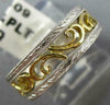 ESTATE WIDE PLATINUM & 18KT YELLOW GOLD 3D OPEN FILIGREE ANNIVERSARY RING #26410