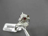 ESTATE LARGE 1.08CTW DIAMOND & AAA RUBY 18KT WHITE GOLD 3D PANTHER COCKTAIL RING