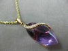 ESTATE 9.80CT DIAMOND & AMETHYST 18KT ROSE GOLD MARQUISE SHAPE FLOATING PENDANT