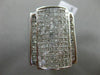 ESTATE MASSIVE 3.02CT DIAMOND ROUND & PRINCESS 14KT WHITE GOLD 3D INVISIBLE RING