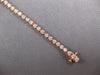 ESTATE 1.0CT DIAMOND 14KT ROSE GOLD 3D CLASSIC 2MM LOVE TENNIS BRACELET