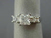 ESTATE 1.31CT PRINCESS DIAMOND 14K WHITE GOLD CLASSIC FIVE STONE ENGAGEMENT RING