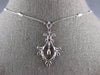 .77CT DIAMOND & AAA RUBY 18KT WHITE GOLD 3D FLOWER FILIGREE BY THE YARD NECKLACE