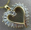 ESTATE .26CT DIAMOND 14KT YELLOW GOLD 3D CLASSIC SOLITAIRE HEART PENDANT #1760