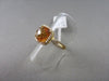ESTATE WIDE 3.79CTW AAA CITRINE & DIAMOND 18KT YELLOW GOLD RING