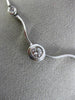 ESTATE 1.44CT DIAMOND 14K WHITE GOLD SOLITAIRE ETOILE BY THE YARD NECKLACE #2044