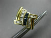 ESTATE LARGE 1.80CT DIAMOND & SAPPHIRE 14KT YELLOW GOLD 3D CRISS CROSS EARRINGS