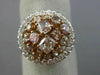 ESTATE WIDE 2.0CT MULTI COLOR DIAMOND 18KT WHITE & ROSE GOLD 3D ANNIVERSARY RING