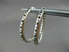 ESTATE LARGE 3.75CT DIAMOND INSIDE OUTSIDE HOOPS 14KT WHITE GOLD EARRINGS #1816