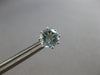 LARGE 2.18CT AAA AQUAMARINE 14KT WHITE GOLD ROUND SOLITAIRE STUD EARRINGS #28140