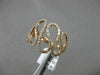 ESTATE WIDE .67CT ROUND DIAMOND 14K ROSE GOLD 3D MULTI WAVE CRISS CROSS FUN RING