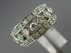 WIDE 1.20CT ROUND & PRINCESS DIAMOND 14KT WHITE GOLD 3D FILIGREE LOVE RING #1357