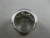 ESTATE WIDE .92CT DIAMOND 14K WHITE GOLD 3D OPEN SEMI CIRCLE ANNIVERSARY RING FG