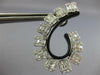 3.39CT DIAMOND & BLACK ENAMEL 18KT WHITE GOLD TEAR DROP HOOP HANGING EARRINGS