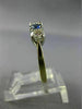 ESTATE 1.15CT DIAMOND SAPPHIRE 14KT 2 TONE GOLD WEDDING ANNIVERSARY RING #25467