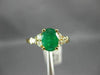 ESTATE 1.42CT DIAMOND & AAA EMERALD 14K YELLOW GOLD CLASSIC OVAL ENGAGEMENT RING