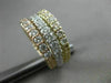 ESTATE LARGE 1.95CT DIAMOND 14KT WHITE YELLOW & ROSE GOLD 3D SEMI ETERNITY RING