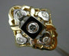 ESTATE LARGE .20CT DIAMOND 14K WHITE & YELLOW GOLD MULTI HEART LOVE RING #21033