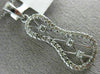 ESTATE .26CT DIAMOND 14KT WHITE GOLD 3D INFINITY ETOILE CRISS CROSS LOVE PENDANT