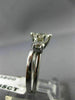 ANTIQUE WIDE .95CT MARQUISE & ROUND DIAMOND 14K WHITE GOLD ENGAGEMENT RING 18478