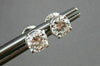 ESTATE 1.05CT ROUND DIAMOND 14KT WHITE GOLD SCREW BACK STUD EARRINGS H VS #22340
