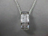 ESTATE .86CTW DIAMOND 18KT WHITE GOLD CURVED 3D FILIGREE PENDANT + CHIAN #18760