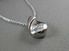 ESTATE DIAMOND SOLITAIRE TEARDROP 18KT WHITE GOLD MODERN PENDANT F VS #7561